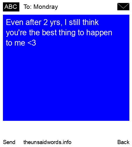 unsent message to Mondray