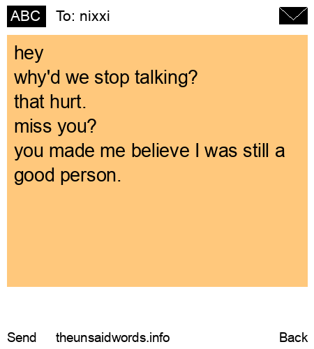 unsent message to nixxi
