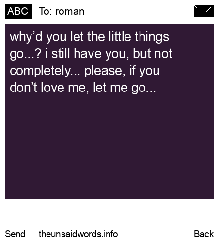 unsent message to roman