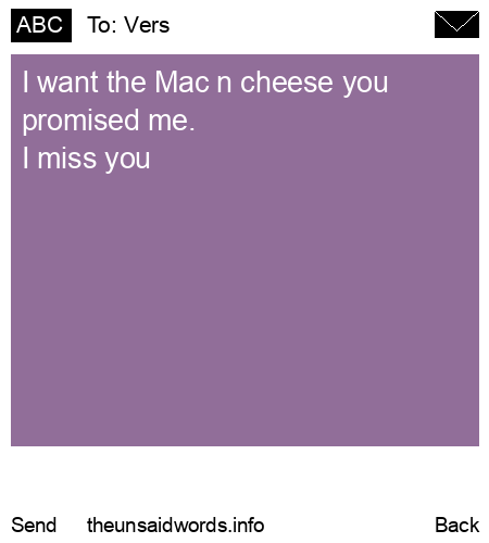 unsent message to Vers