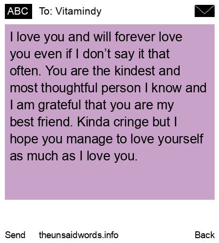 unsent message to Vitamindy