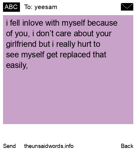 unsent message to yeesam