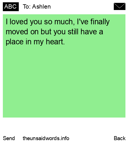 unsent message to Ashlen