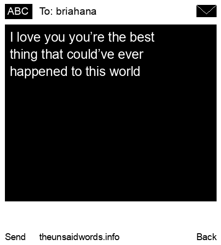 unsent message to briahana