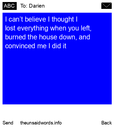 unsent message to Darien