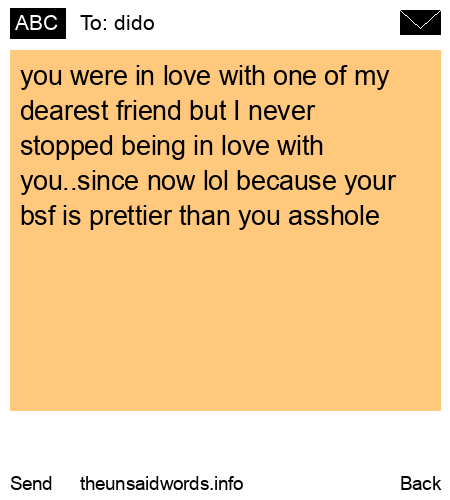 unsent message to dido
