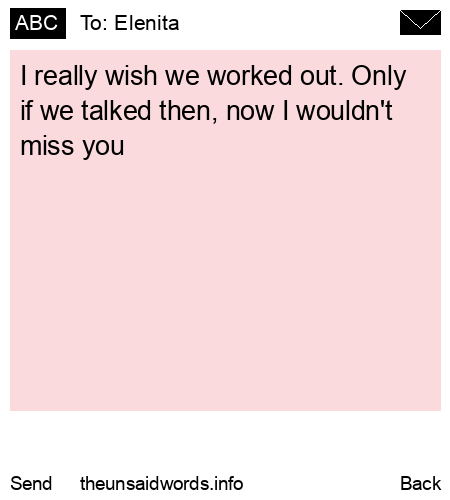 unsent message to Elenita