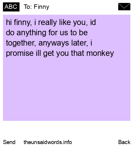 unsent message to Finny