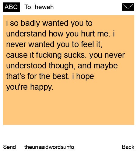 unsent message to heweh