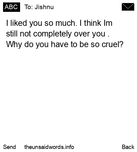 unsent message to Jishnu