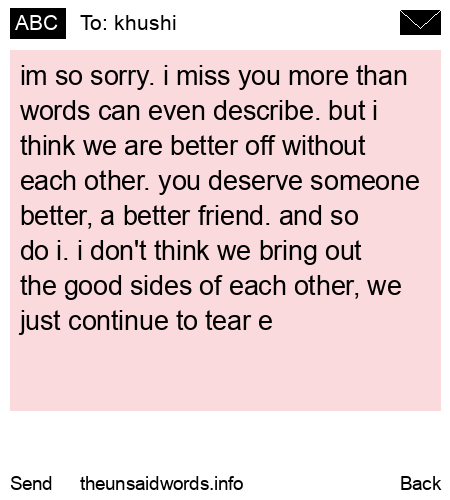 unsent message to khushi