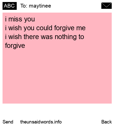 unsent message to maytinee