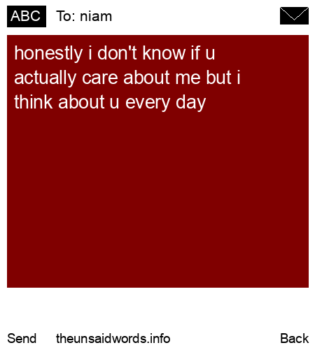 unsent message to niam