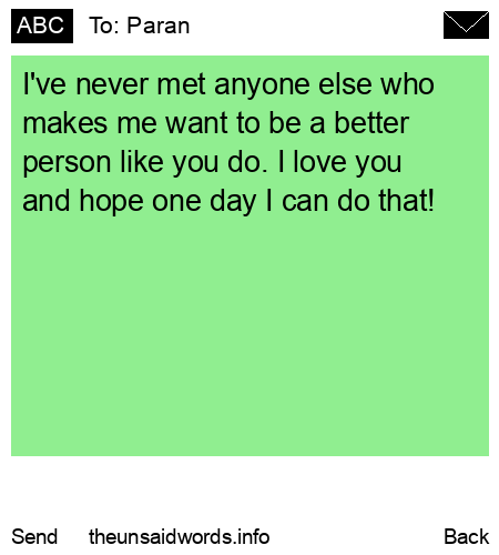 unsent message to Paran