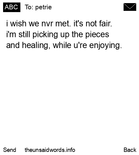 unsent message to petrie