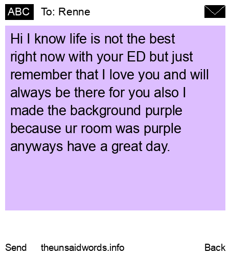 unsent message to Renne