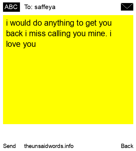 unsent message to saffeya
