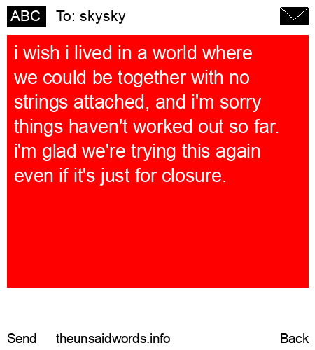 unsent message to skysky