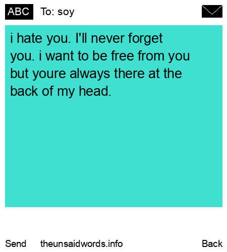 unsent message to soy