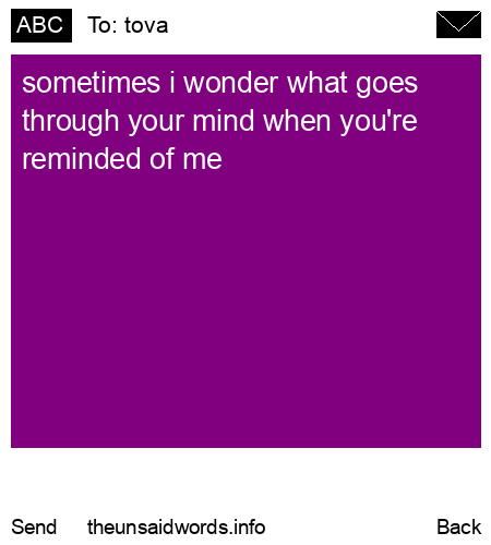 unsent message to tova