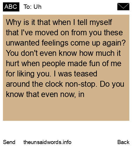 unsent message to Uh