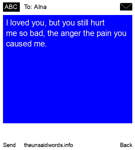 unsent message to Alna