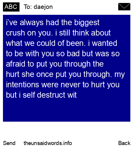 unsent message to daejon