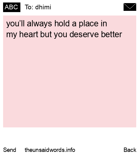 unsent message to dhimi