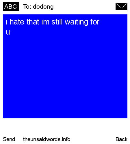 unsent message to dodong