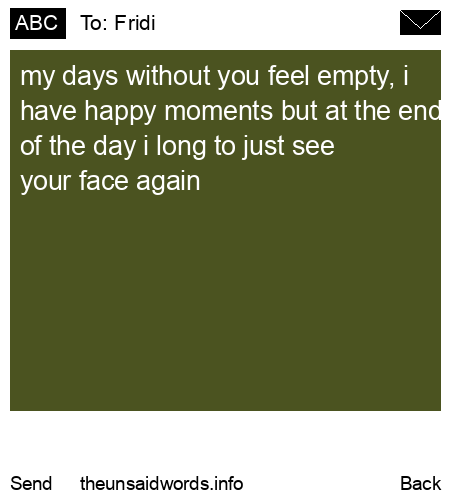 unsent message to Fridi