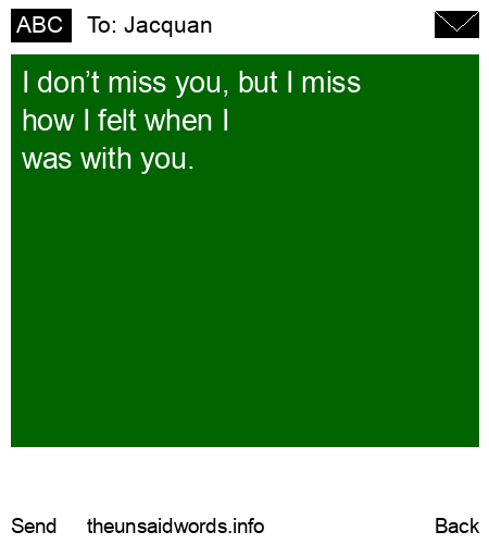 unsent message to Jacquan