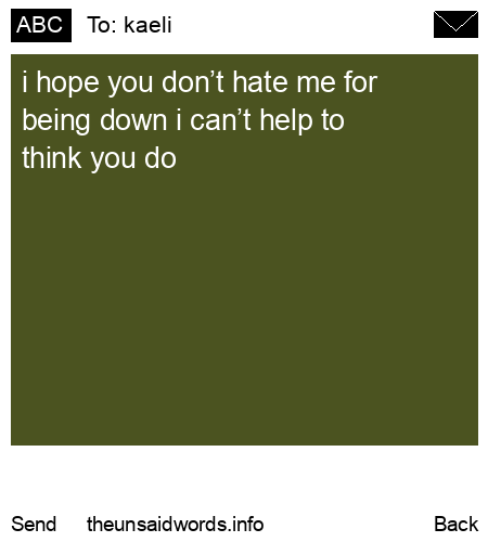 unsent message to kaeli