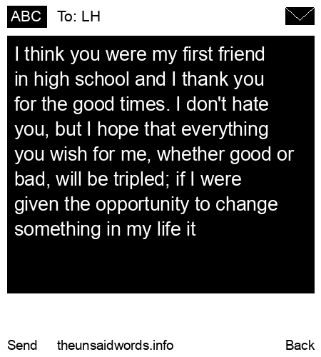 unsent message to LH