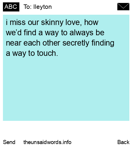 unsent message to lleyton