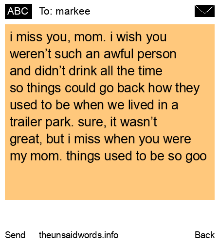unsent message to markee