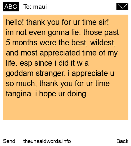 unsent message to maui