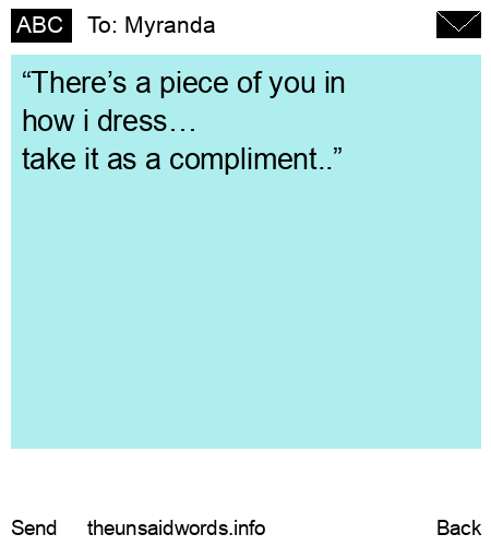 unsent message to Myranda