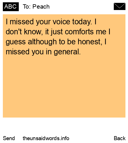unsent message to Peach