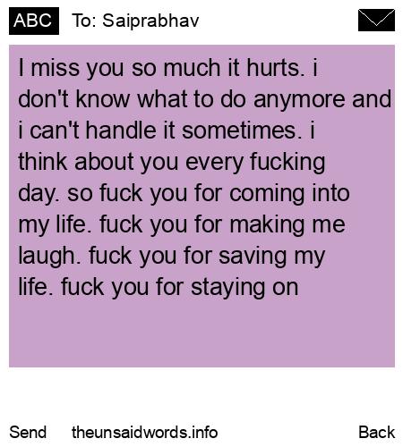 unsent message to Saiprabhav