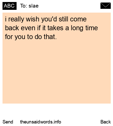 unsent message to slae
