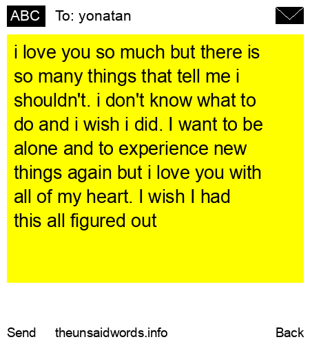 unsent message to yonatan