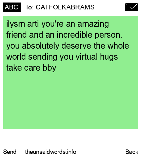 unsent message to CATFOLKABRAMS