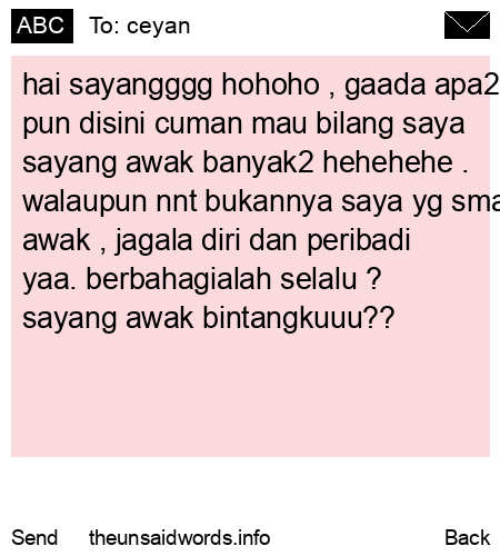unsent message to ceyan