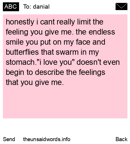 unsent message to danial