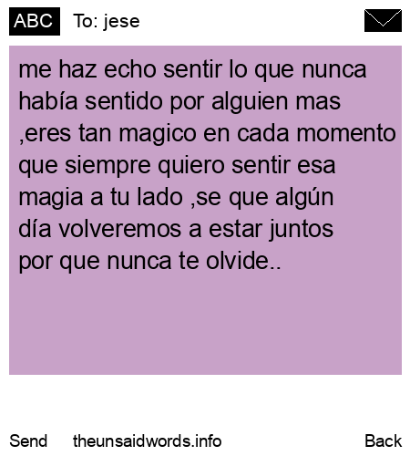 unsent message to jese