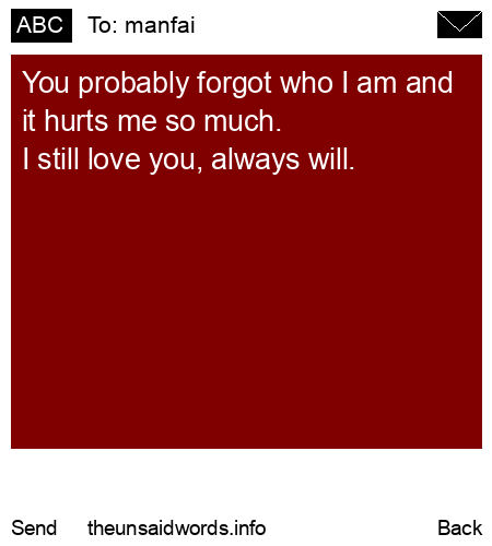 unsent message to manfai 