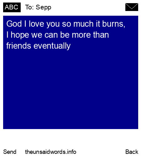 unsent message to Sepp