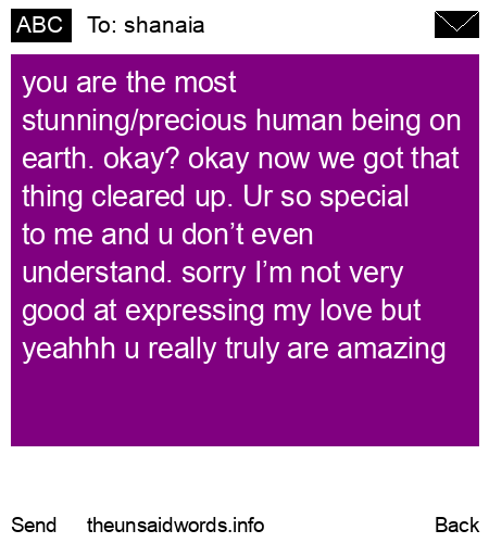 unsent message to shanaia