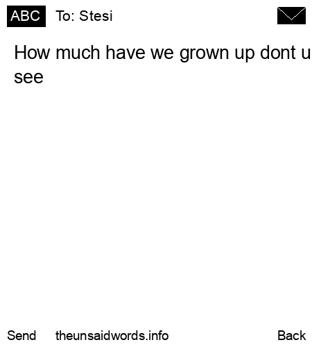 unsent message to Stesi