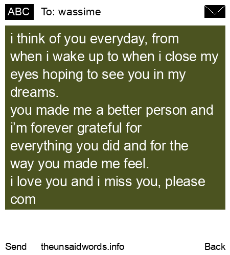 unsent message to wassime